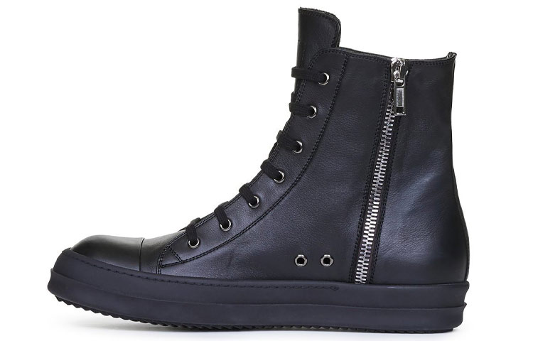 RICK OWENS Skateboard Shoes Women's Mid-Top Black