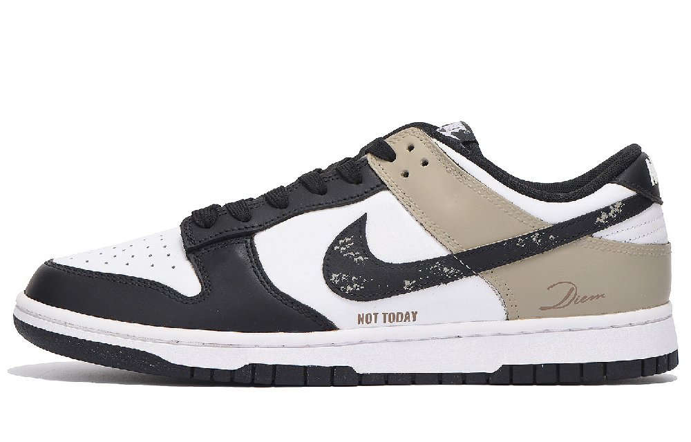 Nike Dunk Coverage Slip Resistant And Abrasion Resistant Low Top Skateboard Shoes Unisex Black Brown