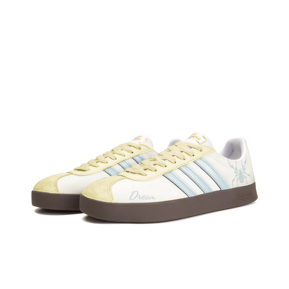 Adidas Neo VL Court 2.0 Anti-Slip Wear-Resistant Low-Top Skateboard Shoes Unisex Light Yellow