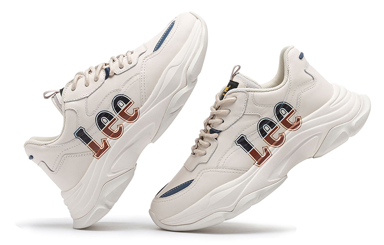 Lee Breathable Height Increasing Low-Top Chunky Sneakers Women's White