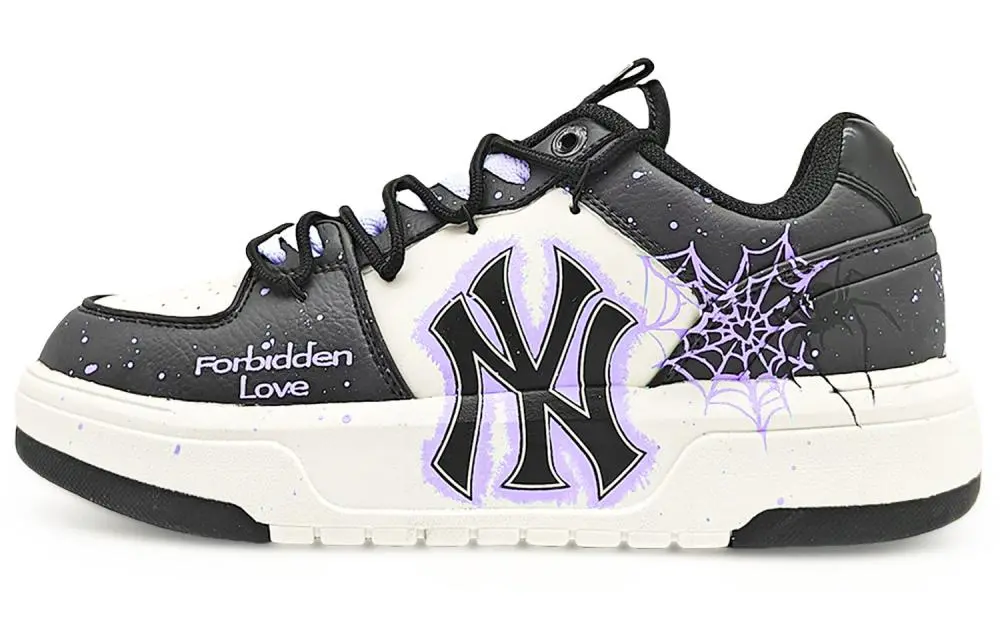 MLB Chunky Liner EIGHT% Spider Dance Abrasion Resistant Low Top Skateboard Shoes Unisex Black Purple