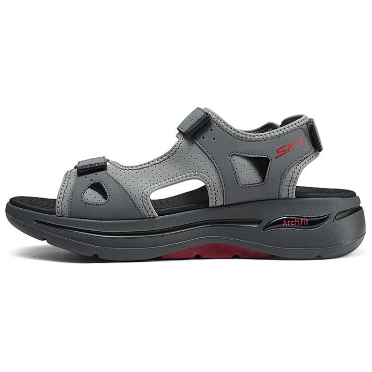 Skechers Beach Sandals Men's Gray Red