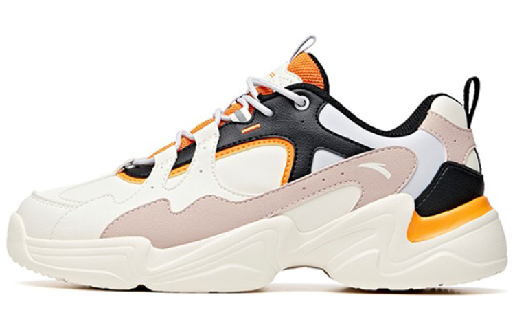ANTA Chunky Sneakers Women's Low-Top White Yellow