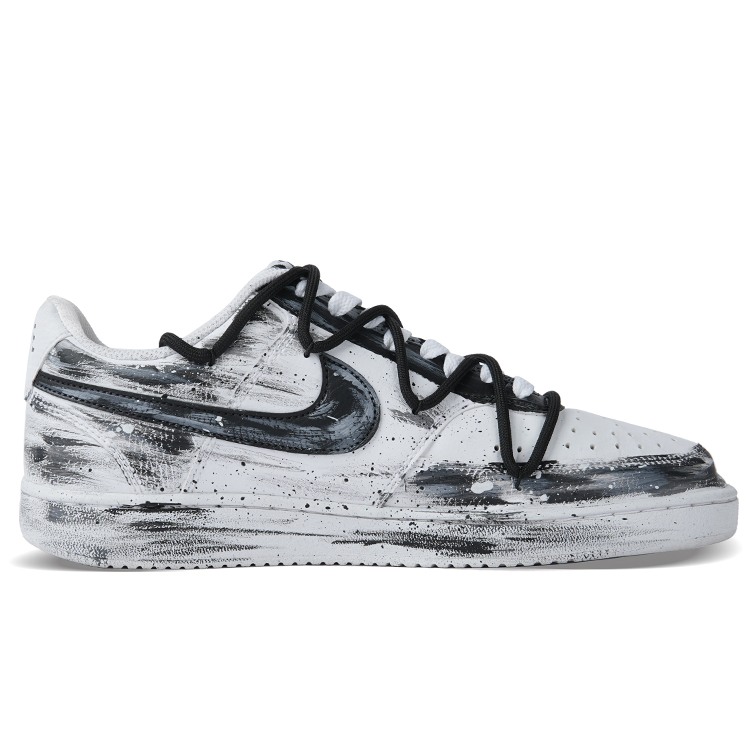 Nike Court Vision 1 Slip-Resistant Cushioning Impact-Resistant Low-Top Skateboard Shoes Men's Black White купить в интернет-магазине Yoocart с быстрой доставкой по России.