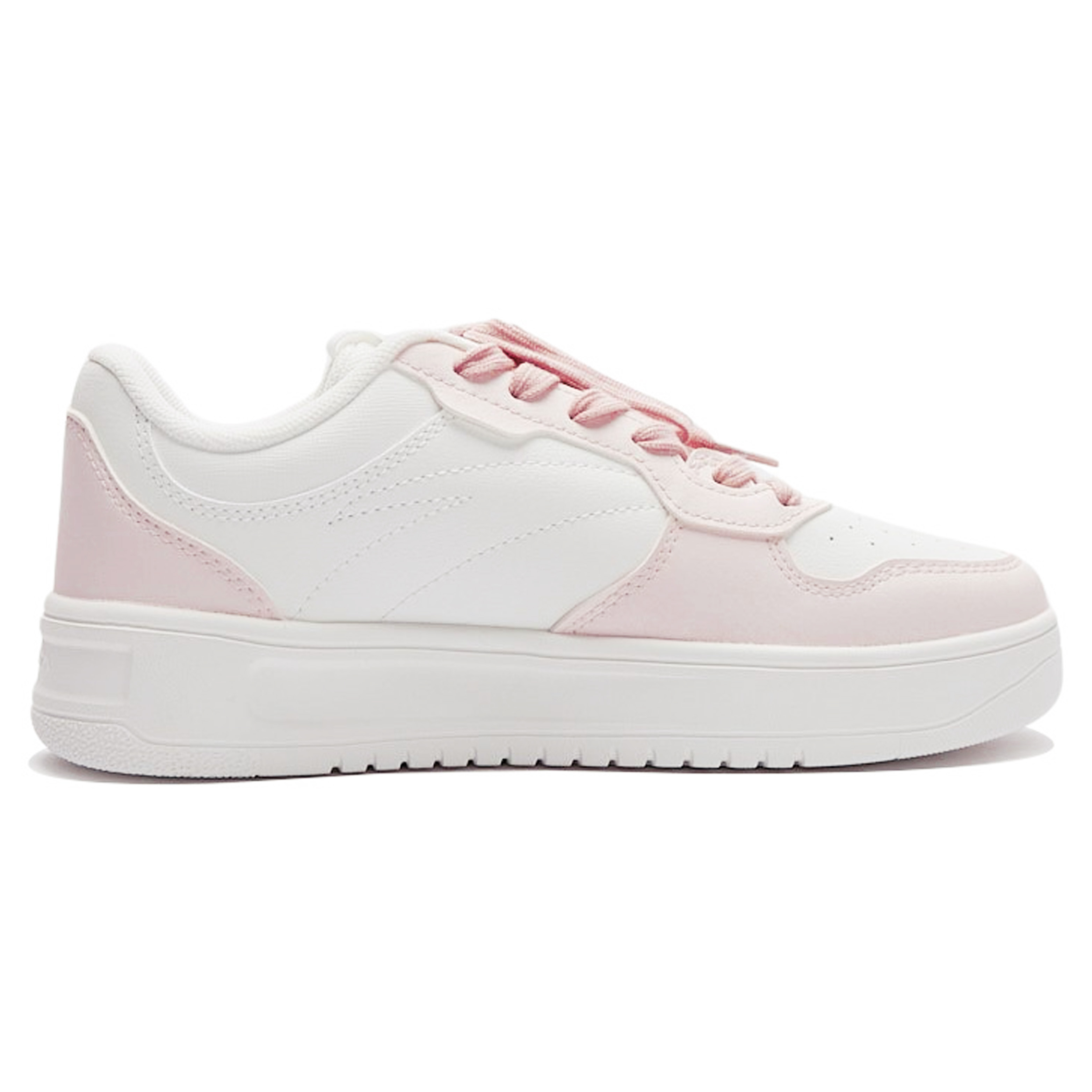 Anta Relaxed Abrasion Resistant Lightweight Slip Resistant Low top Skateboard Shoes Women's Pink White