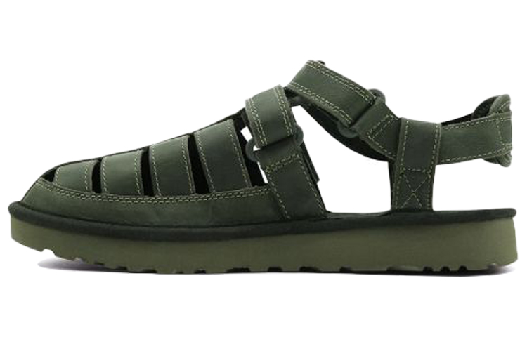 UGG Dune Fisherman Cowhide Green Sandals