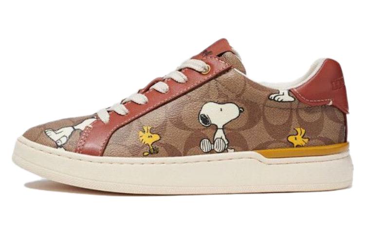 COACH Low-Top Skateboard Shoes Men's Khaki