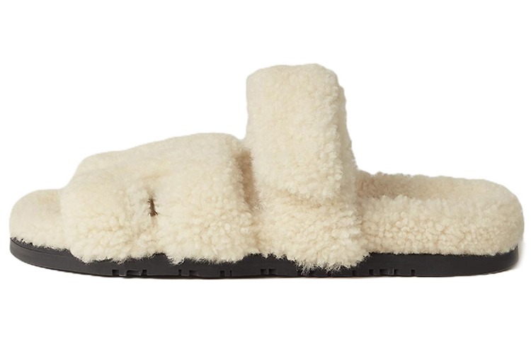 HERMES Chypre Odor Resistant Slide Slippers Women's Light Beige