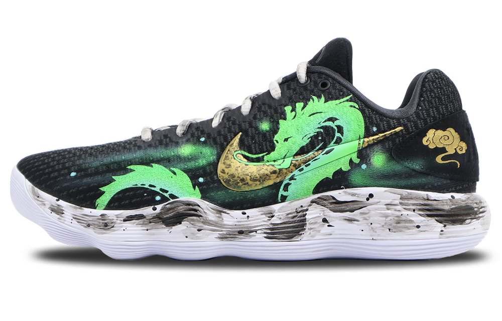 Nike Hyperdunk 2017 Basketball Shoes Men Low-Top Black Green