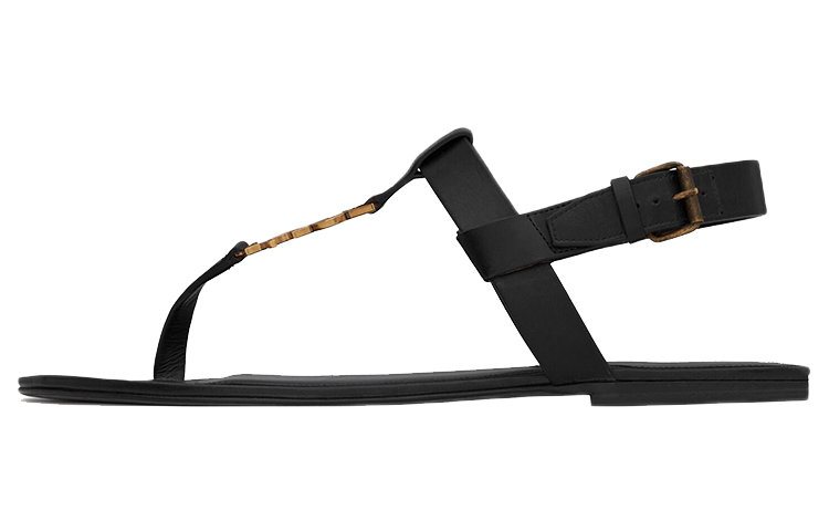 SAINT LAURENT Cassandra Logo Plaque Sandals