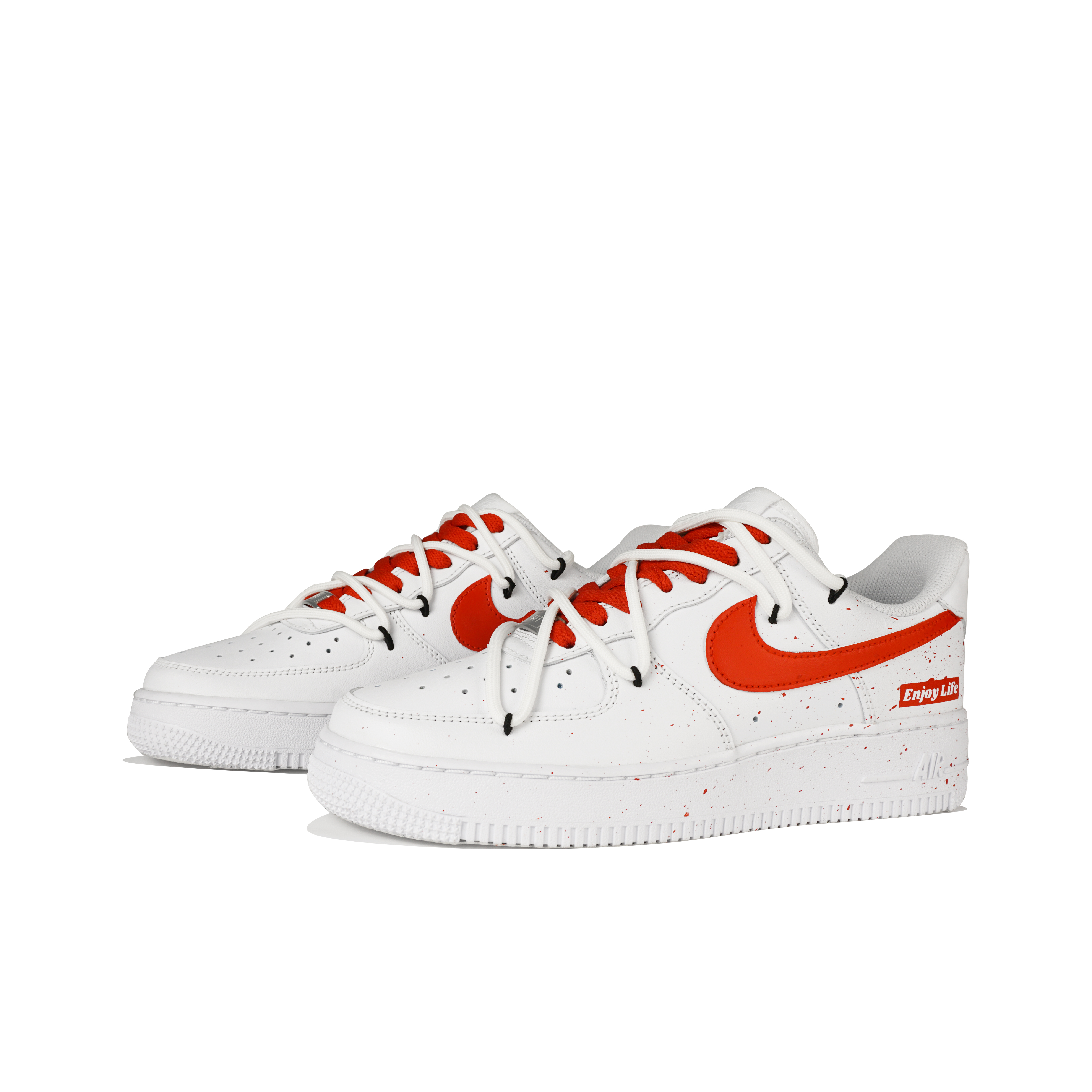 Nike Air Force 1 Low-Top Skateboard Shoes Women's White Red купить в интернет-магазине Yoocart с быстрой доставкой по России.