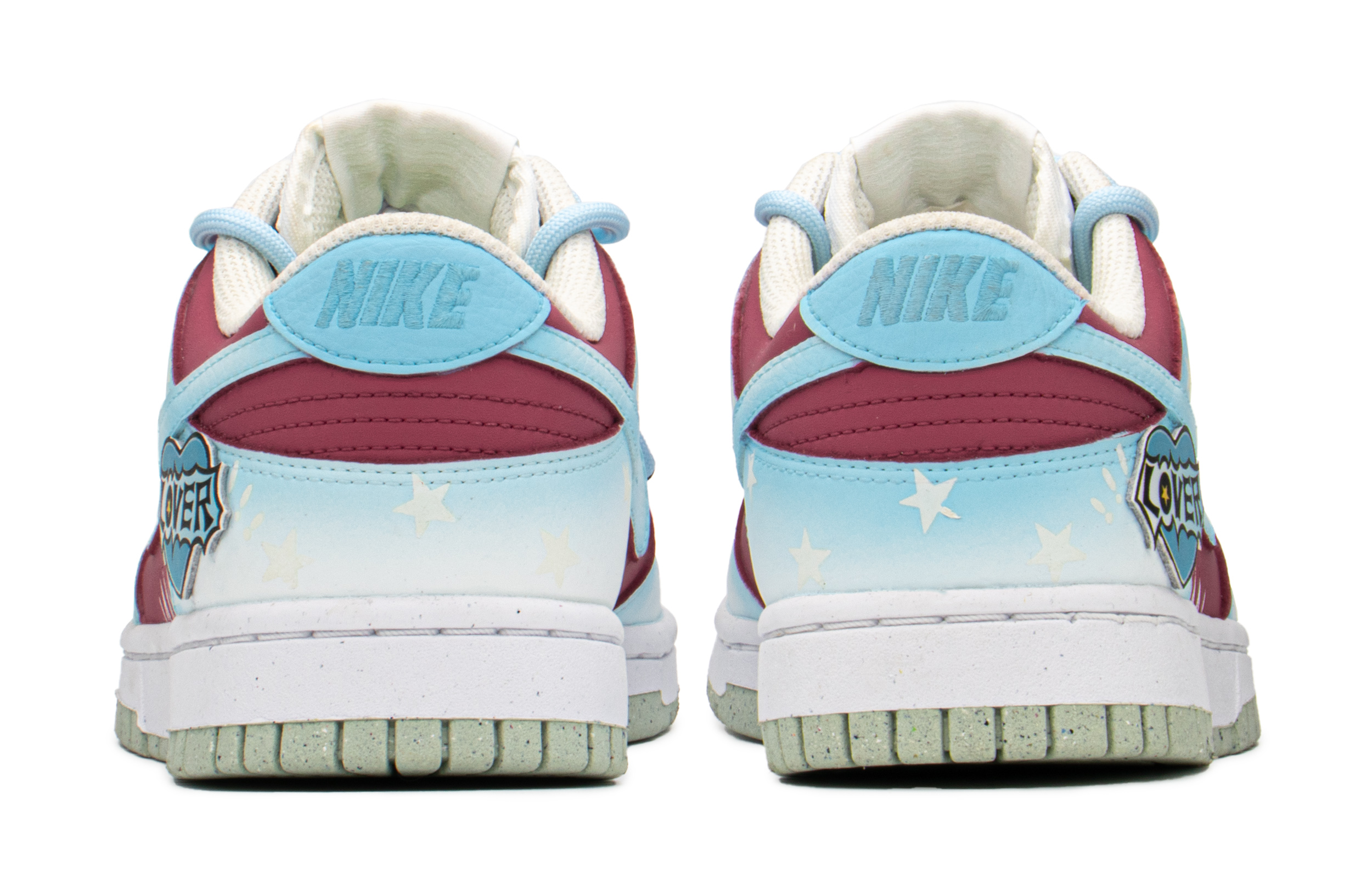 Nike Dunk FZBB Slip Resistant, Abrasion Resistant, Lightweight Low Top Skateboard Shoes Women's Pink Blue