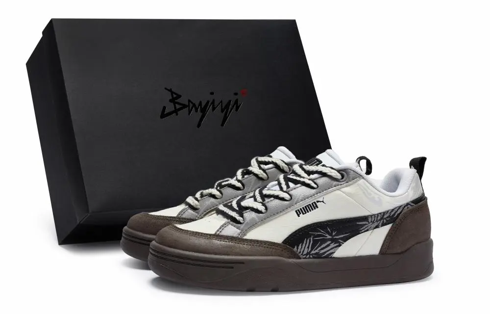 PUMA Park Lifestyle Impact Resistance, Quick Dry, Abrasion Resistant Low Top Skateboard Shoes Unisex Beige Black Beige