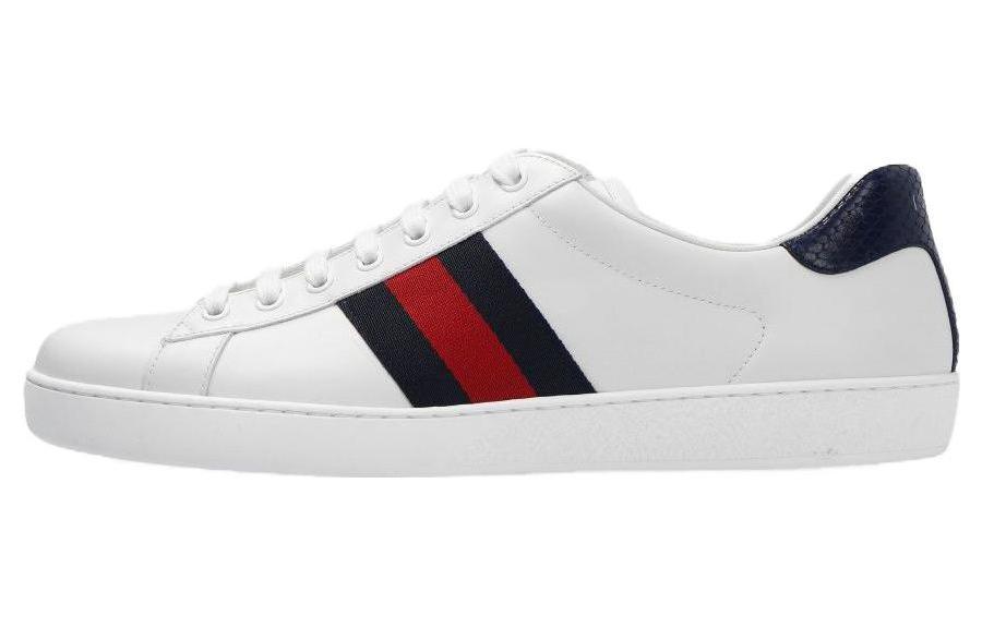 GUCCI New Ace NRN Sneakers White Blue Men's