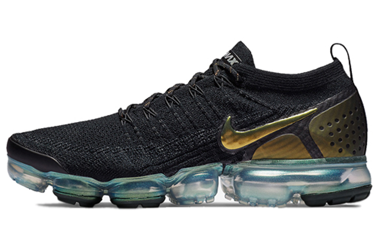 Nike Air VaporMax Flyknit 2 Black Metallic Silver Multi Color