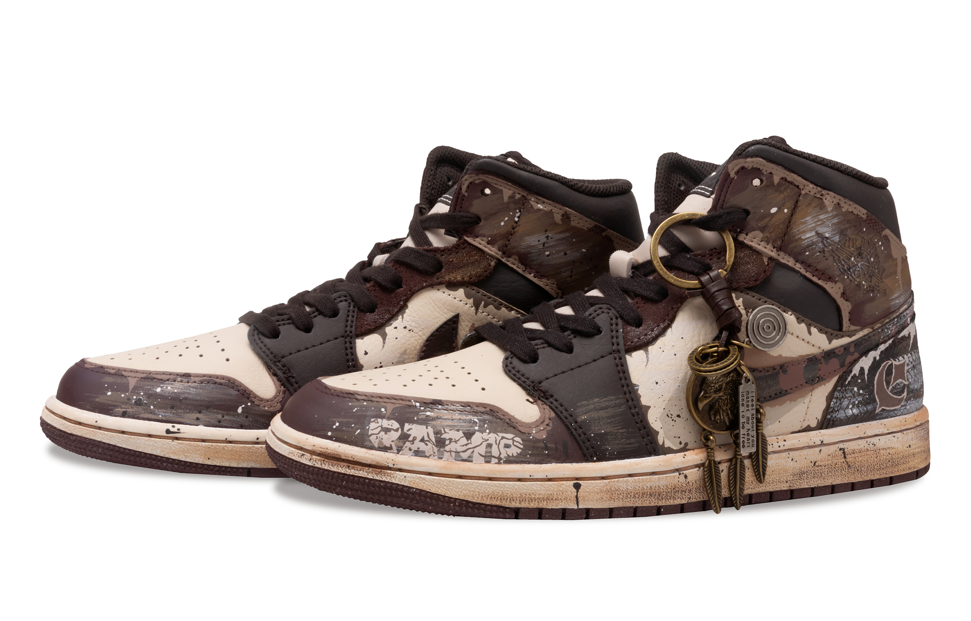 Jordan Air Jordan 1 Mid-Top Vintage Basketball Shoes Men's Earth Brown купить в интернет-магазине Yoocart с быстрой доставкой по России.