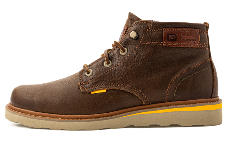 CAT Jackson Mid Abrasion Resistant Slip Resistant Ankle Length Outdoor Boots Men's Brown