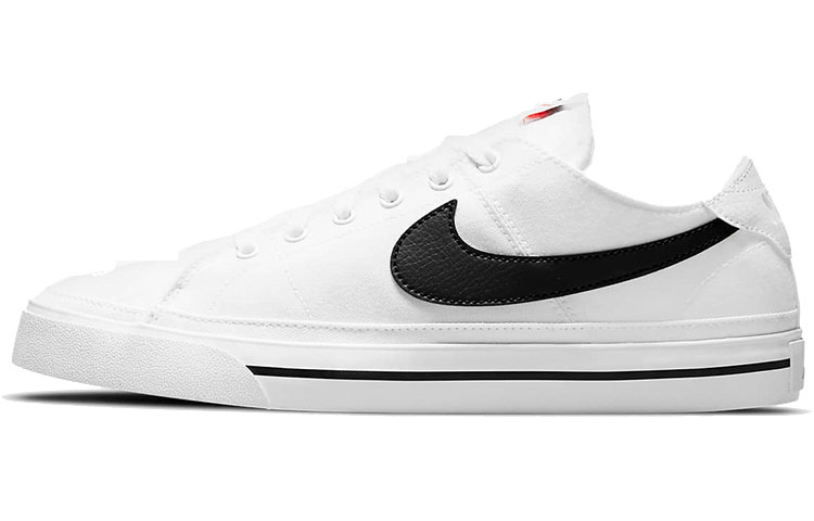 Nike Court Legacy Canvas White Black Swoosh