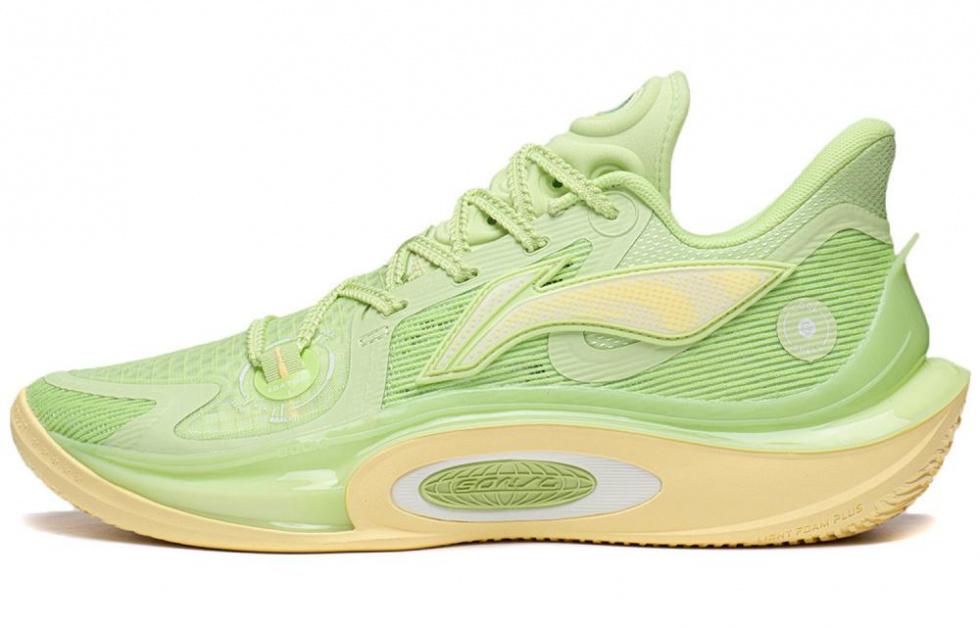 LiNing SONIC 11 Valley Rain Cushioning Anti-Slip And Wear-Resistant Low-Top Basketball Shoes Men's Butterfly Pink Green