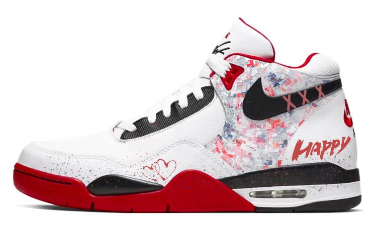 Nike Flight Legacy High-Top Vintage Basketball Shoes Men's Red White