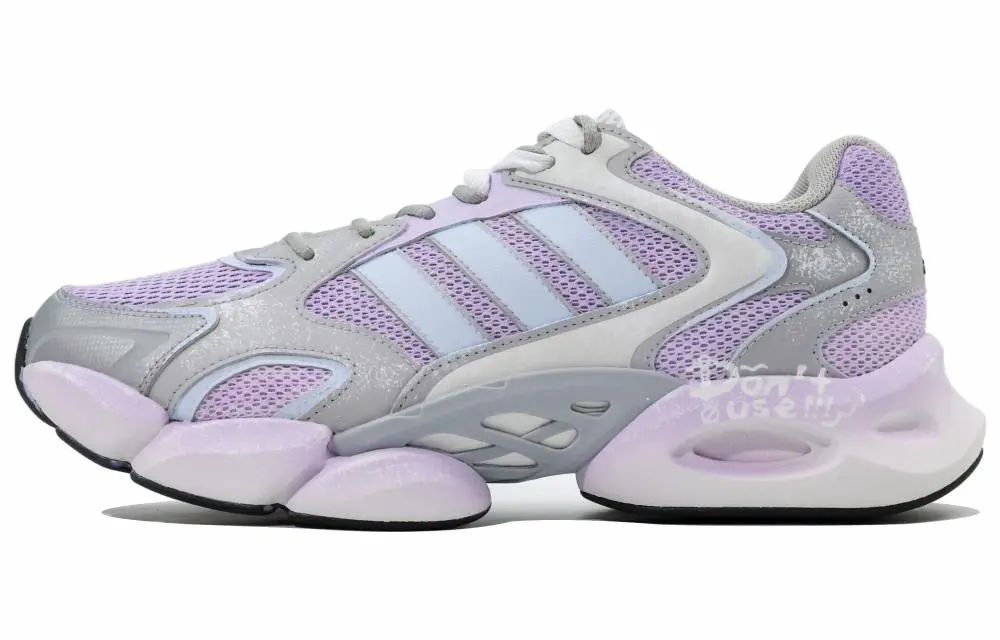 Adidas MEGASTRIDE Abrasion Resistant Low top Running Shoes Unisex Gray Blue Purple
