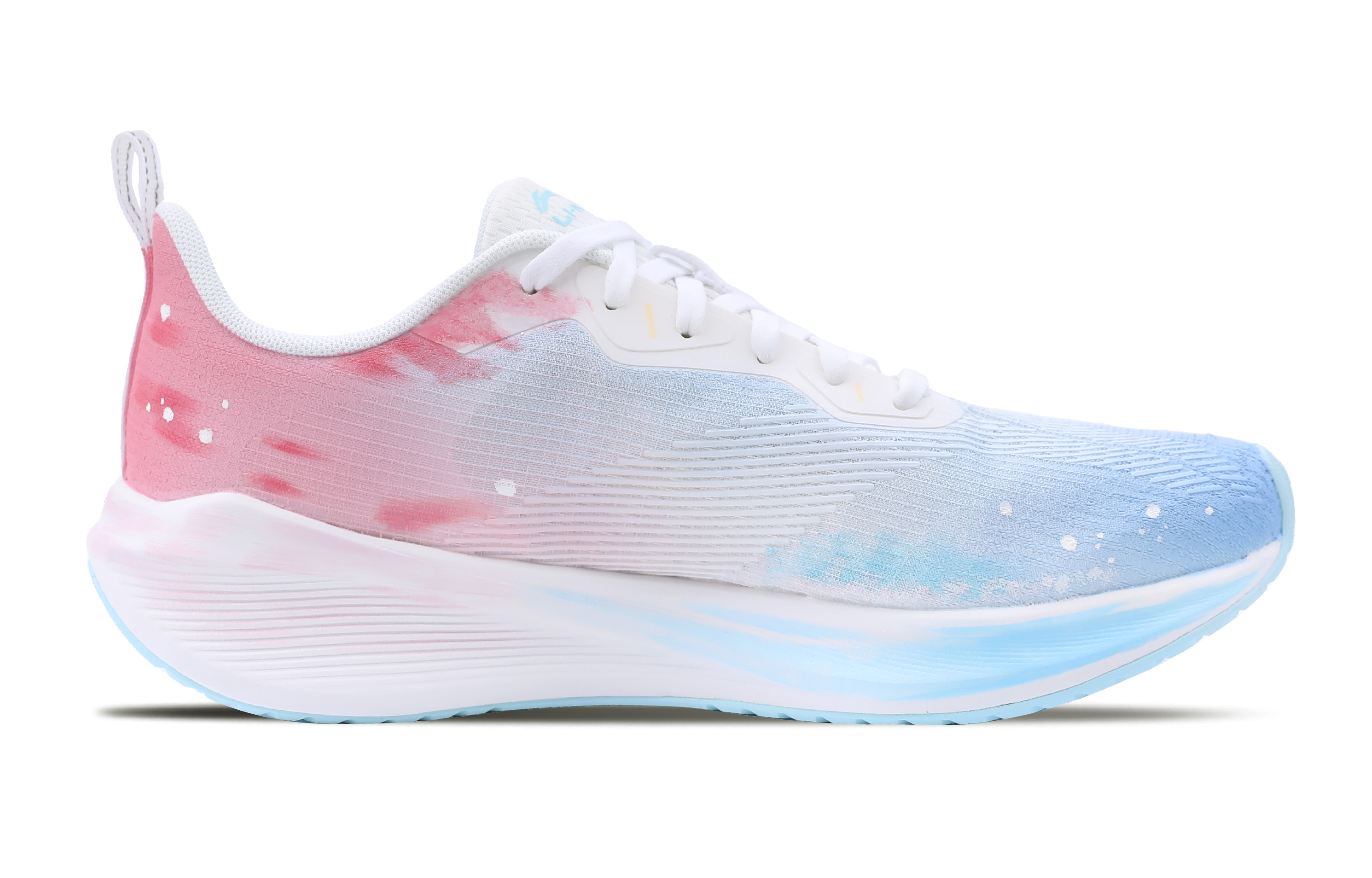 LiNing Wuyue Cushioning, Breathable, And Resilient Design Low top Casual Running Shoes Men's Pink Blue