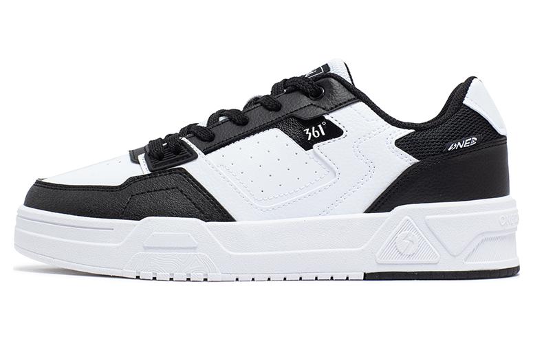 361° Anti Slip Wear Resistant Low Top Skateboard Shoes Women's Black White