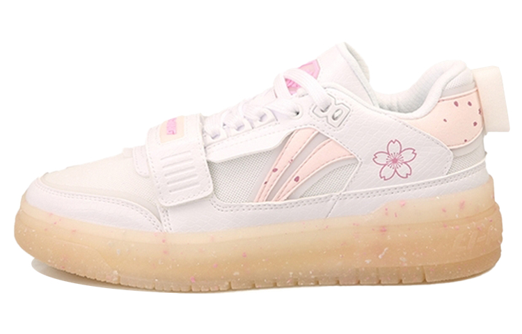 LiNing Badfive Cushioned Anti-Slip And Wear-Resistant Lightweight Low-Top Vintage Basketball Shoes Women's White Pink