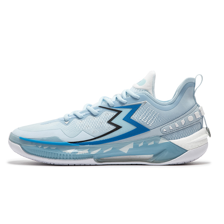 361° BIG3 5.0 Quick PRO Snow Mountains Cushioned Slip-Resistant Low-Top Basketball Shoes Men's Blue White
