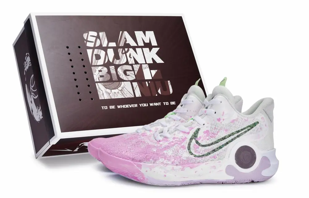 Nike KD Trey 5 IX Vintage Basketball Shoes Unisex Mid top Pink