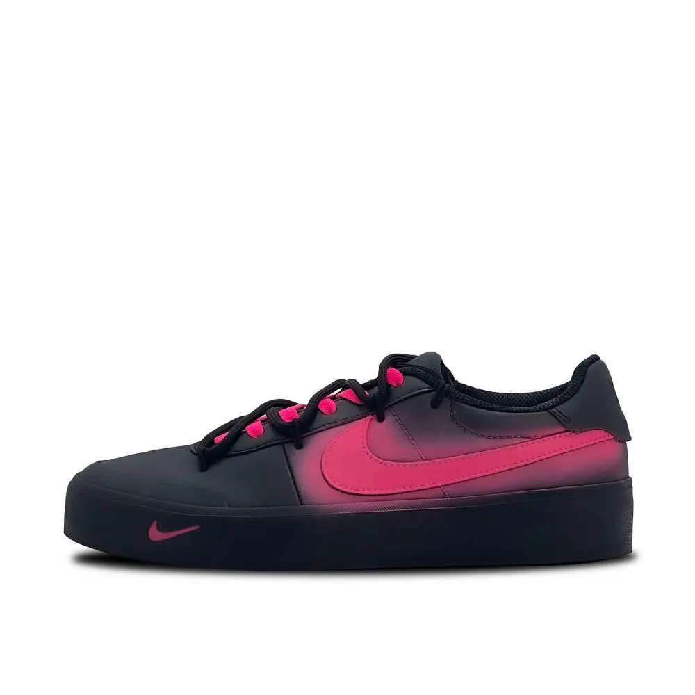 Nike Court Shot Neon Red Starry Sky Abrasion Resistant Low top Skateboard Shoes Men's Black Red