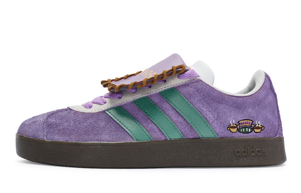 Adidas Neo Vl Court 811 Manufacture Friends Low-Top Skateboard Shoes Unisex Purple Green
