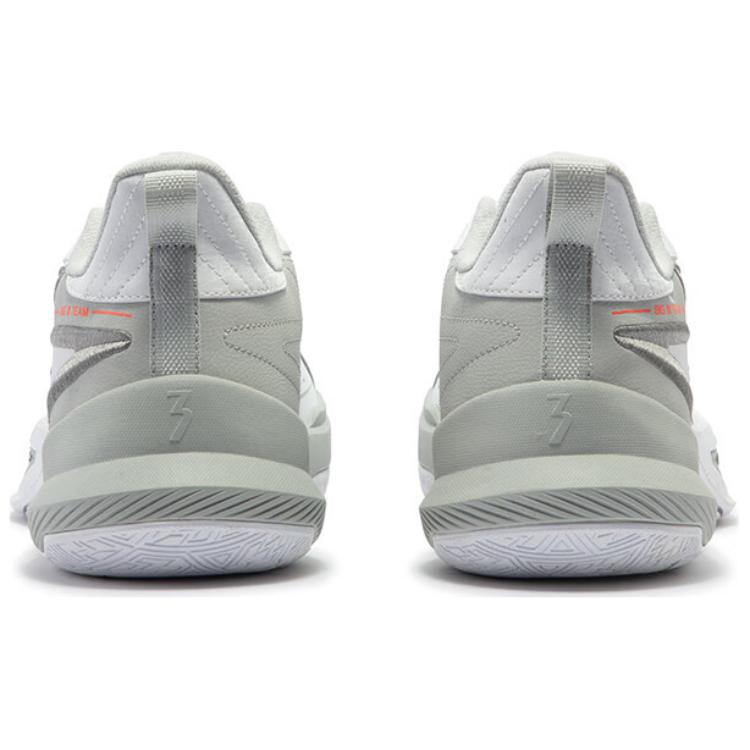 361° Big3 Team Cushioning Anti-Slip And Wear-Resistant Low-Top Basketball Shoes Men's White Gray