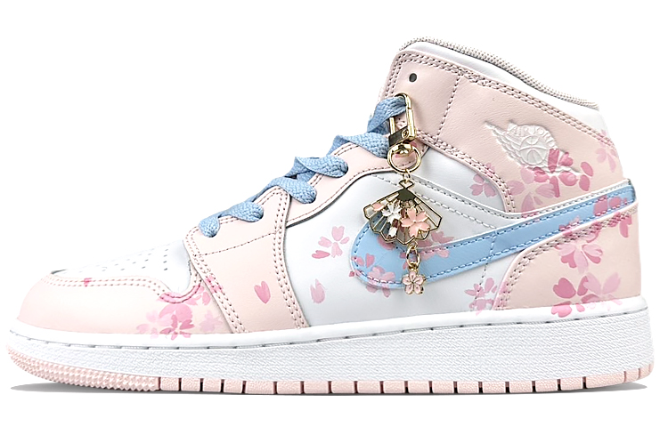 JORDAN Air JORDAN 1 Skateboard Shoes Women's High-Top Blue