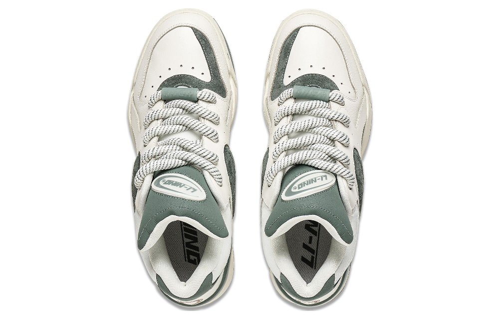 LiNing Shooting Star Cushioning Wear-Resistant Low-Top Casual Shoes Unisex Qian Shan Jade