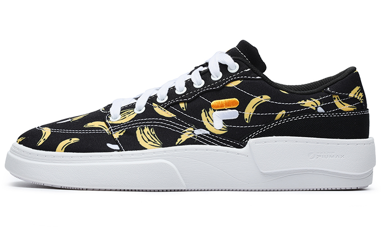 FILA FUSION Classic Skate Shoes 'Black Yellow' Women's