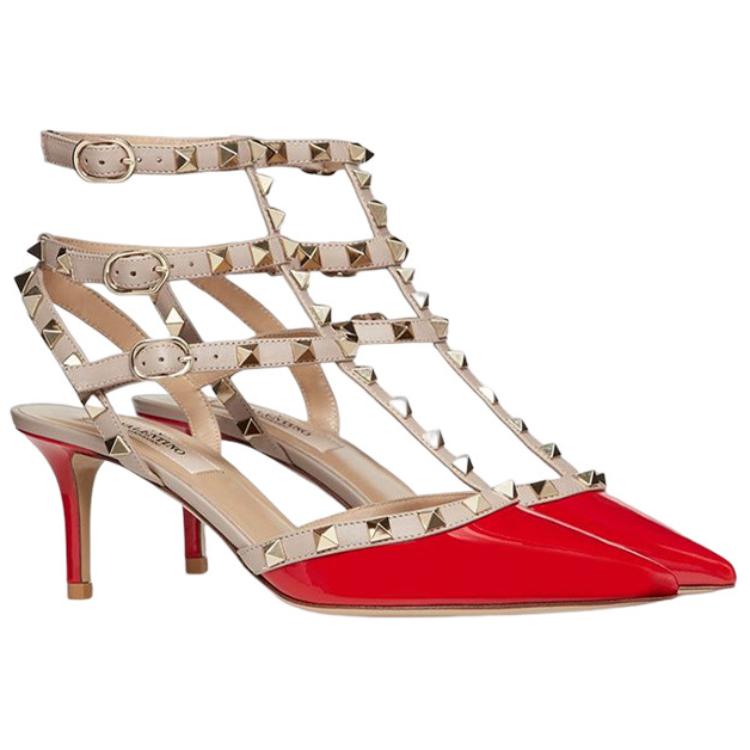 Valentino Slim Heel High Heels 6.5cm Women's Red