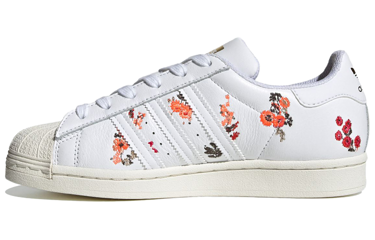Adidas Superstar White Floral Women's