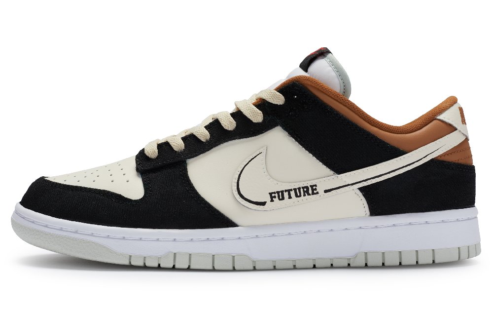 Nike Dunk Low-Top Skateboard Shoes Men's Beige Black Brown