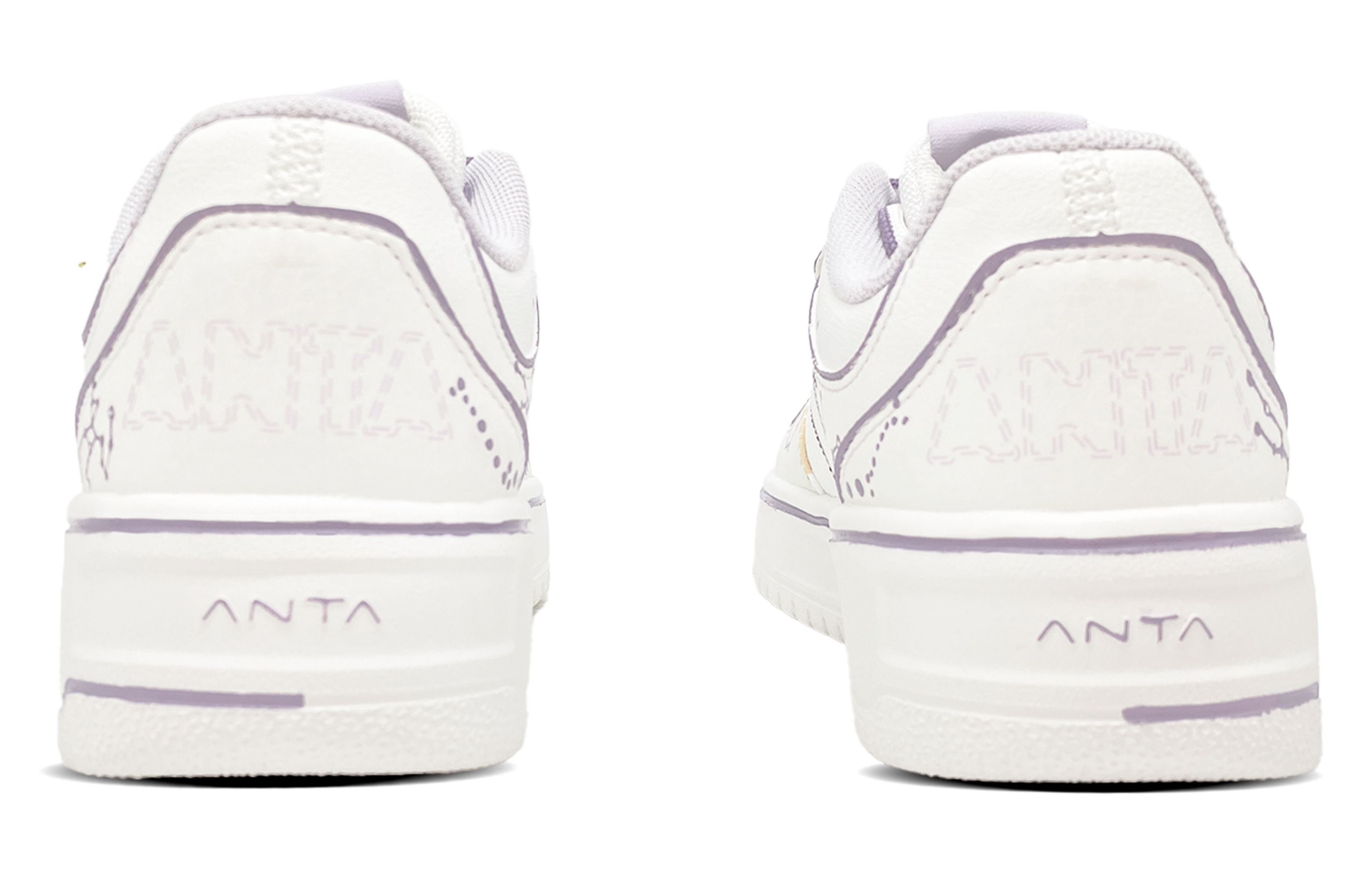 Anta Relaxed Anti Slip Wear Resistant Low Top Skateboard Shoes Women's Light Purple купить в интернет-магазине Yoocart с быстрой доставкой по России.