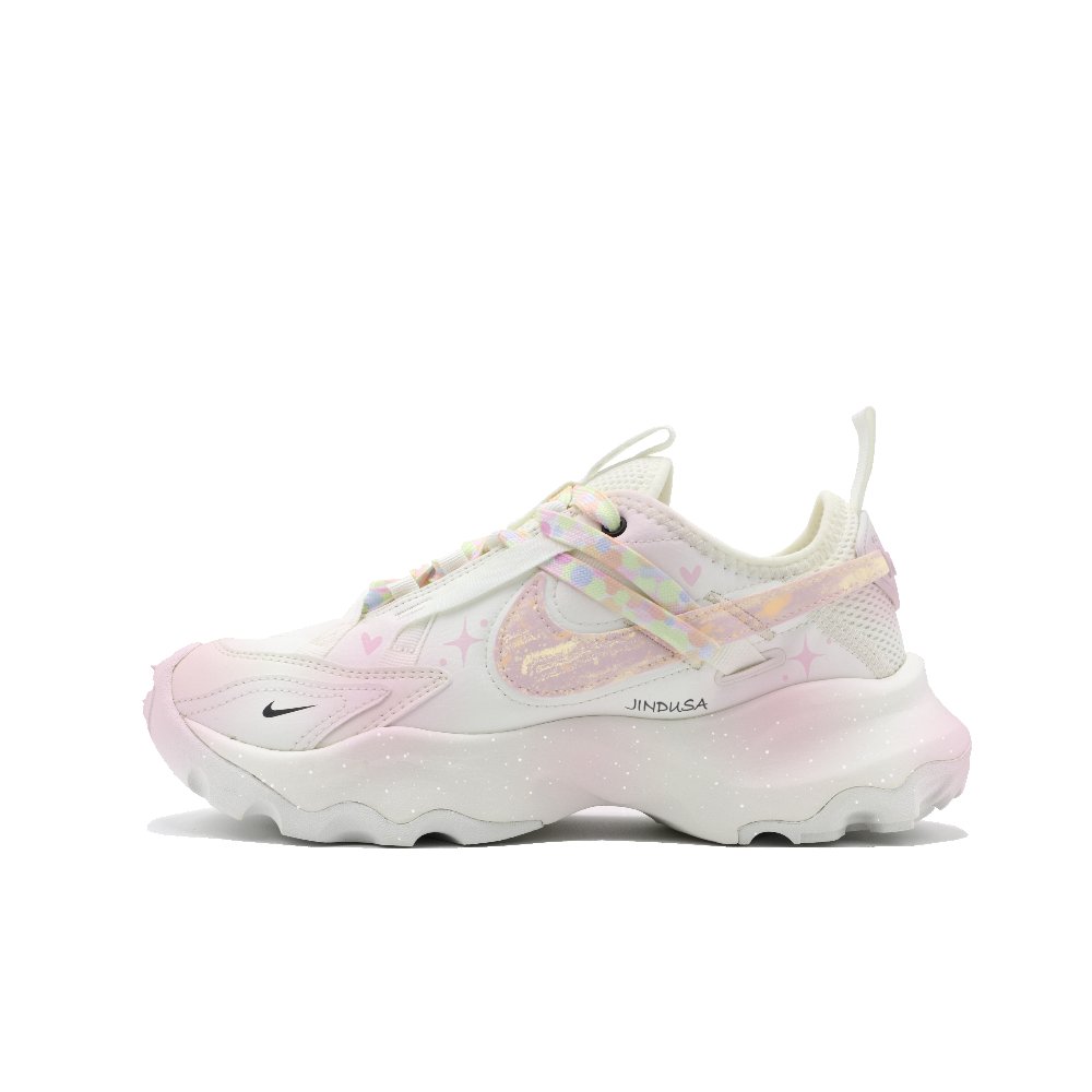 Nike TC 7900 Dreamy Galaxy Anti Slip Wear Resistant Low Top Casual Shoes Women's White Pink