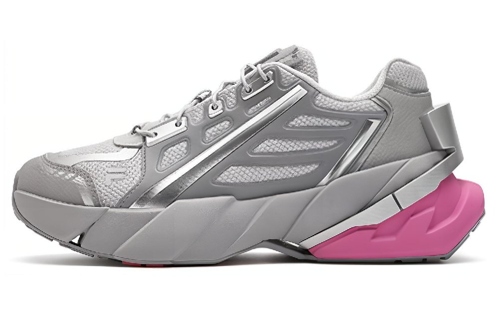 FILA FUSION TI 22 Cushioning Abrasion Resistant Lightweight Low Top Casual Shoes Women's Silver Gray