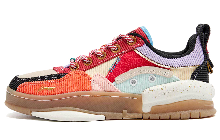 LINING Wave Skateboard Shoes Women's Low top Red/White/Black