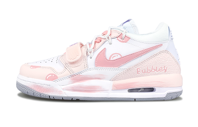 Jordan Legacy 312 Low-Top Vintage Basketball Shoes GS Pink White