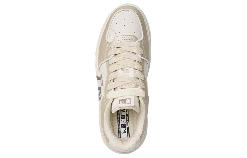 MLB Chunky Liner 24SS Los Angeles Dodgers Anti-Slip Wear-Resistant Low-Top Skateboard Shoes Unisex Light Gold