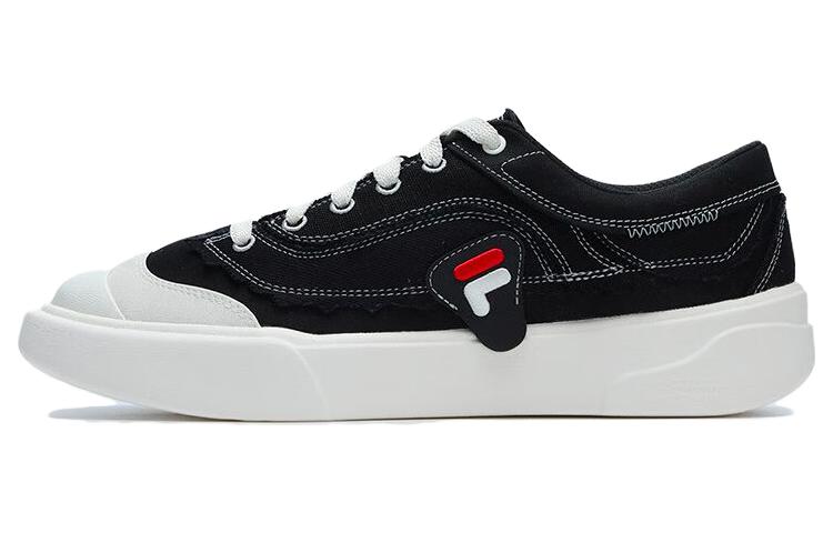 FILA FUSION CURVE Low Top Canvas Shoes Men's Black White