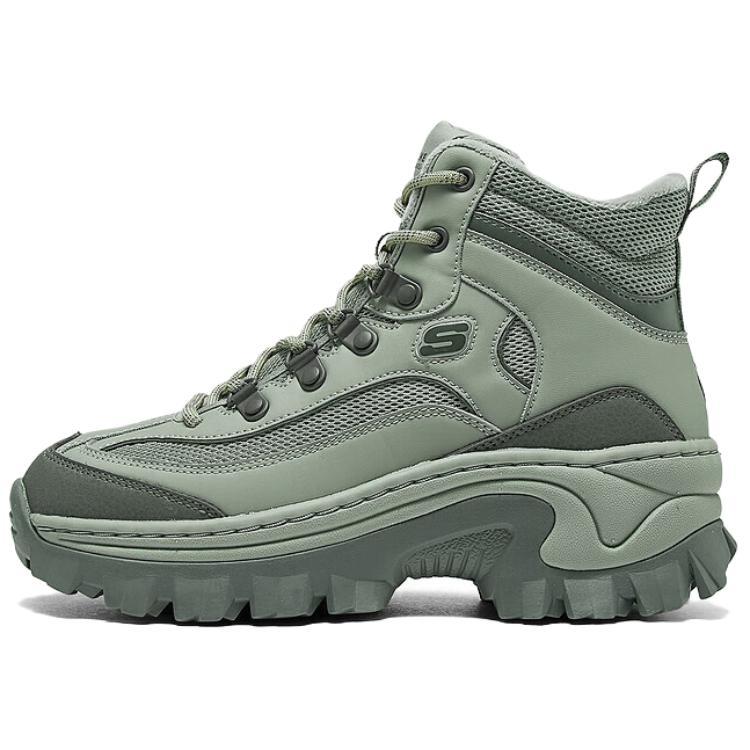 Skechers DIGHTON Durable Breathable High-Top Casual Shoes Women's Olive Green