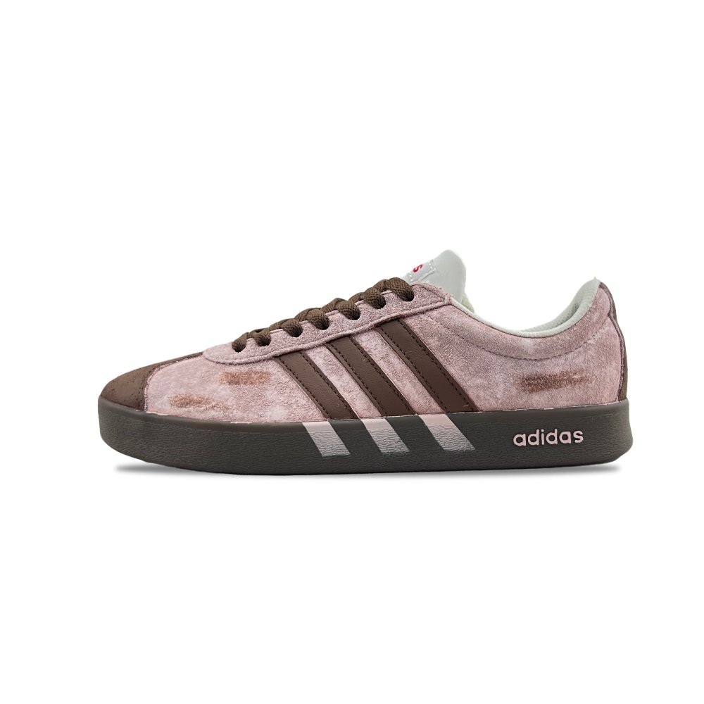 Adidas VL COURT 2.0 Dried Rose Abrasion Resistant Low Top German Army Trainers Unisex Brown Pink