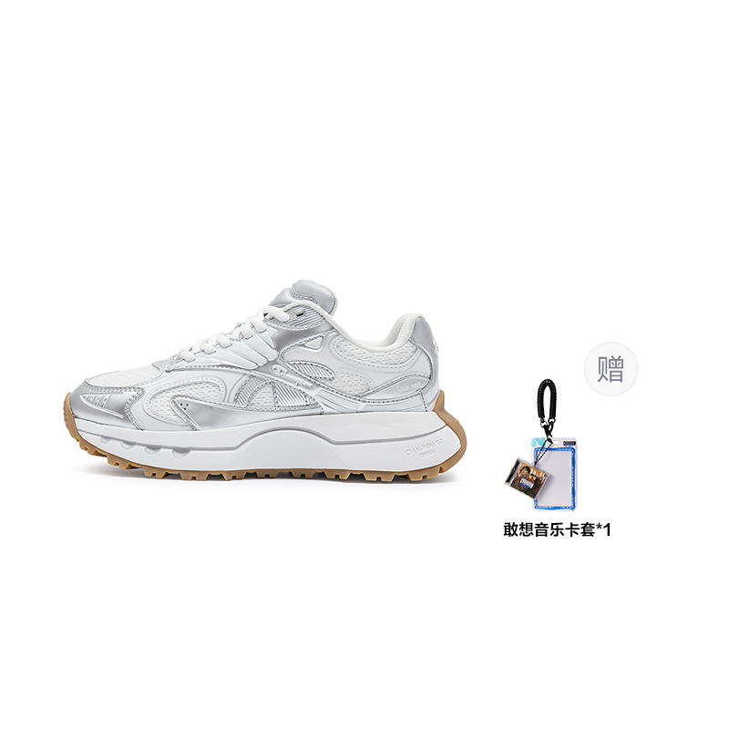 Champion Anti Slip Wear Resistant Low Top Running Shoes Women's Silver