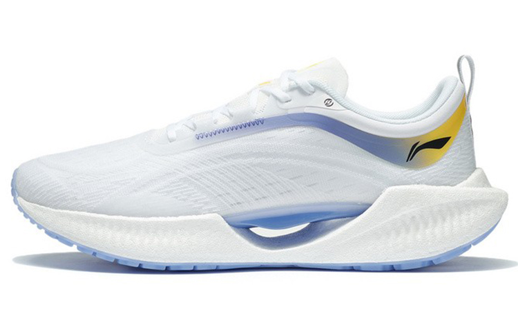 LiNing Super Light 19 Cushioning Anti-Slip And Wear-Resistant Reflective Low-Top Running Shoes Women's White Blue